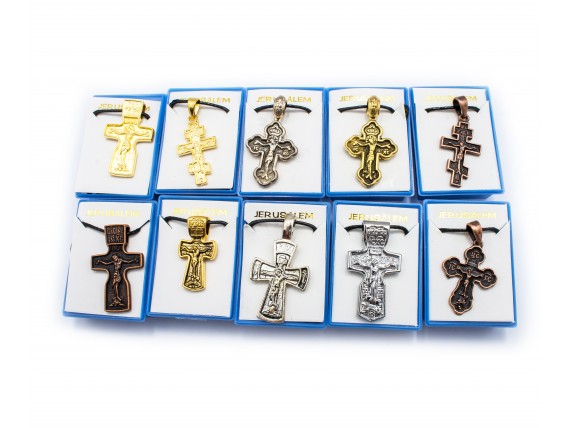 Крестики нательные на шнурочке разные виды