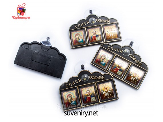 Иконка-оберег в автомобиль на присоске с ладаном