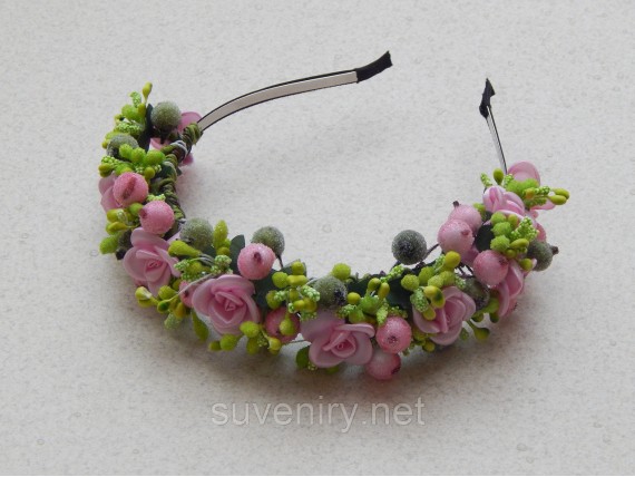 Модный веночек на голову с розами