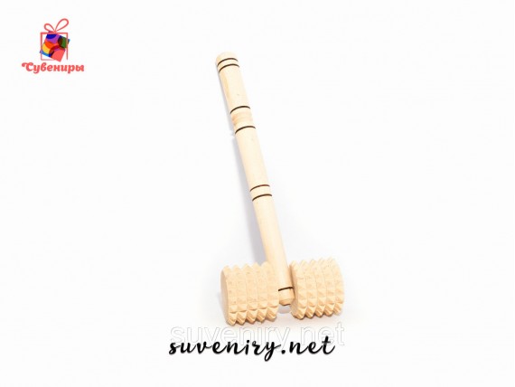 Массажер деревянный для спины с ручкой