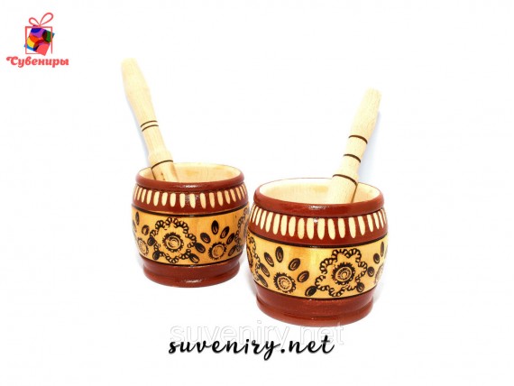 Деревянная ступка с пестиком