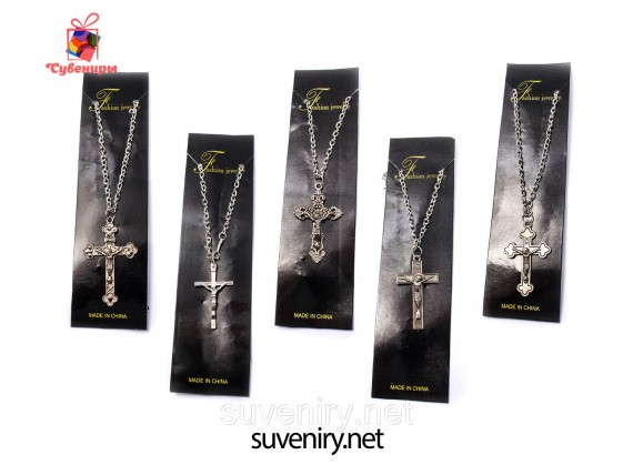 Цепочка с крестиком на шею разные виды