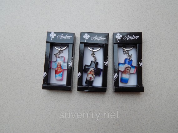 Брелок  с иконкой стеклянный