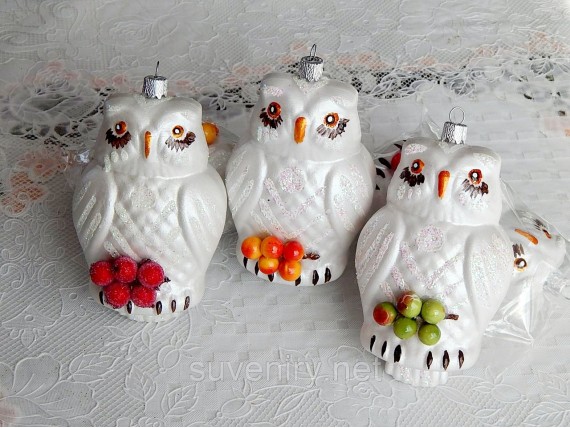 Новогодние игрушки на елку ввиде совы