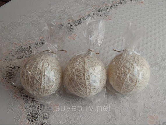 Необычные новогодние шары на елку ручная работа 10см