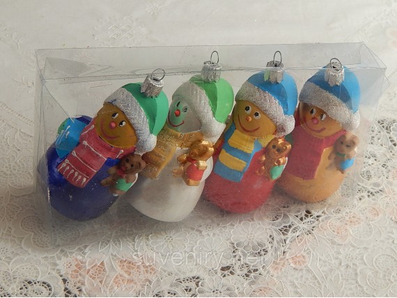 Набор елочных игрушек снеговиков