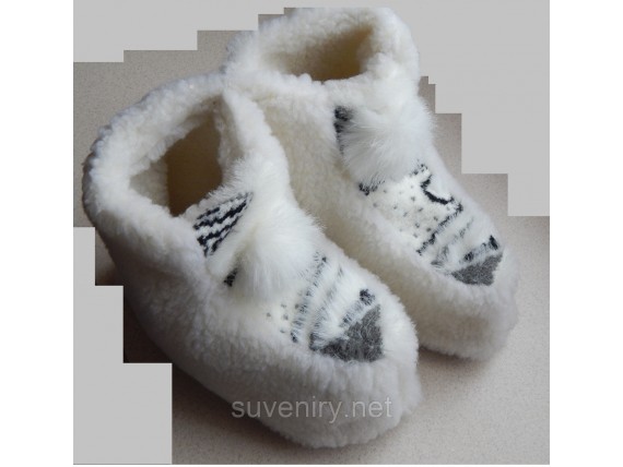 Чуни теплые из натуральной овчины