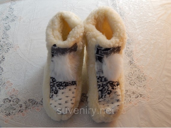 Чуни теплые из натуральной овчины