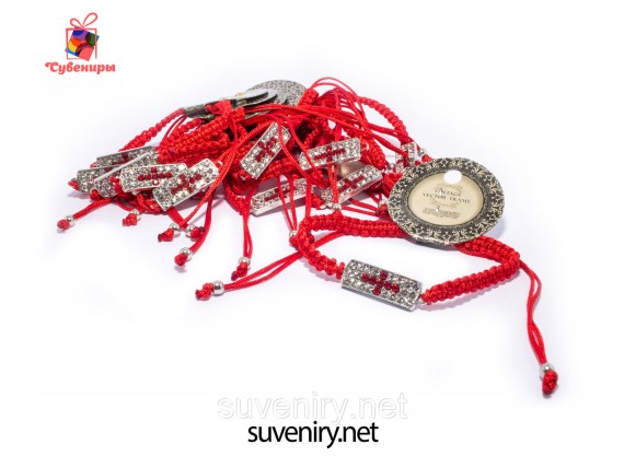 Браслет оберег красная нить с крестиком