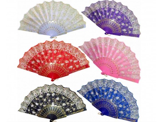 Красивые веера  разные цвета