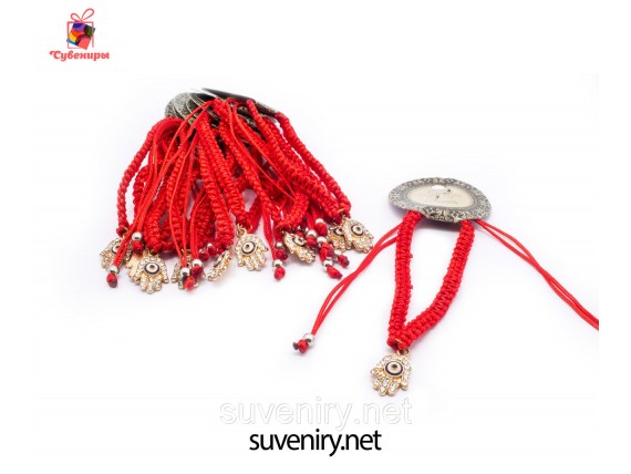 Браслет оберег красная нить с Божьей рукой