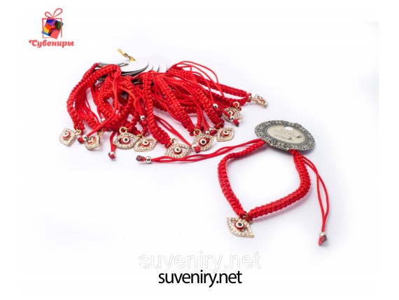 Браслет оберег красная нить на руку с глазиком