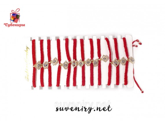 Браслет оберег красная нить на руку с глазиком