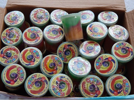 Сопли лизуны с предметом внутри перламутровые