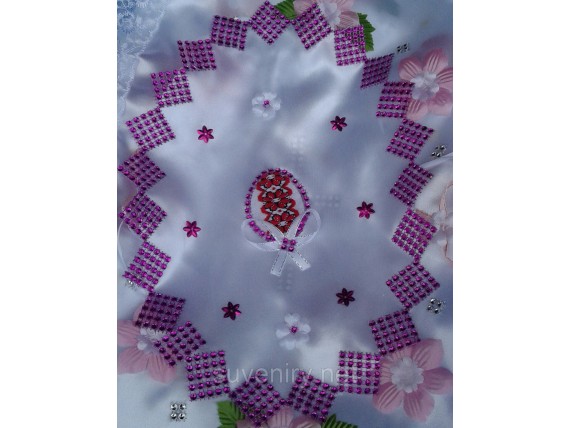 Нарядная пасхальная салфетка на корзину есть разные цвета