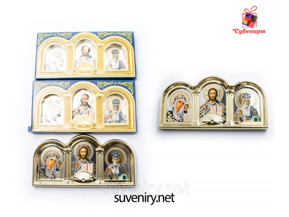 Красивая иконка оберег с ликами Святых