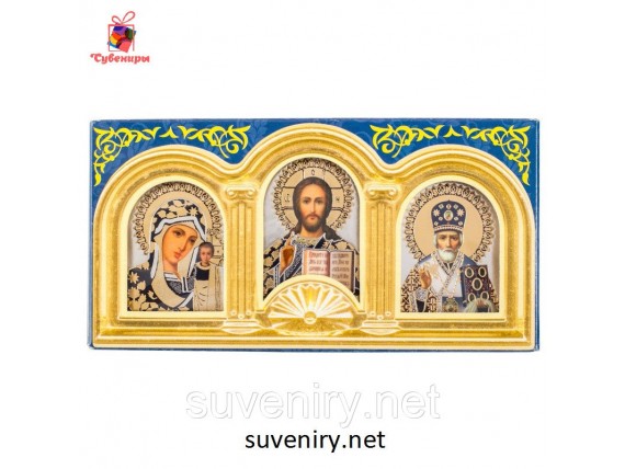 Красивая иконка оберег с ликами Святых