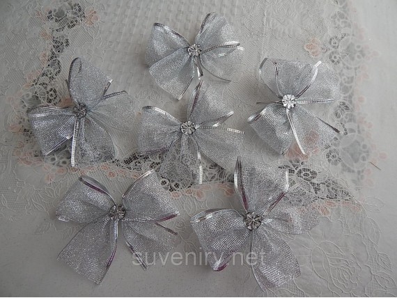 Очень красивые новогодние банты на елку оптом