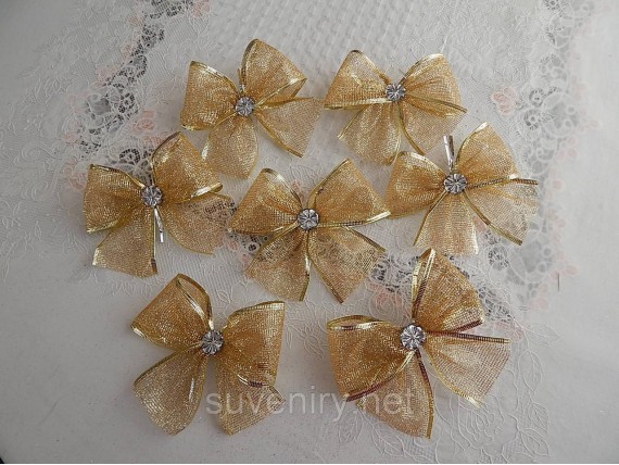 Очень красивые новогодние банты на елку