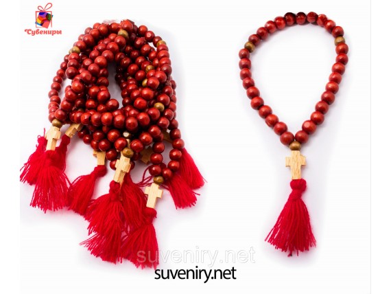 Четки деревянные православные с крестом