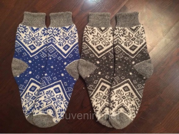 Теплые мужские носки из ангоровой шерсти