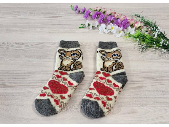 Теплые женские ангоровые носочки