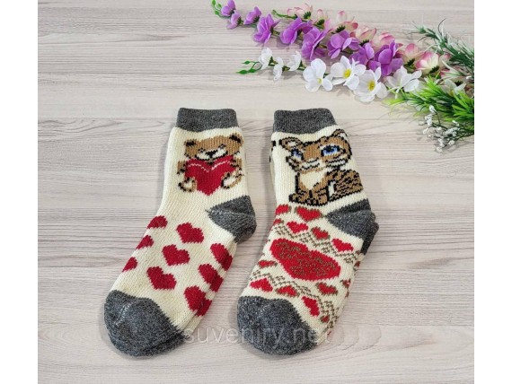 Теплые женские ангоровые носочки