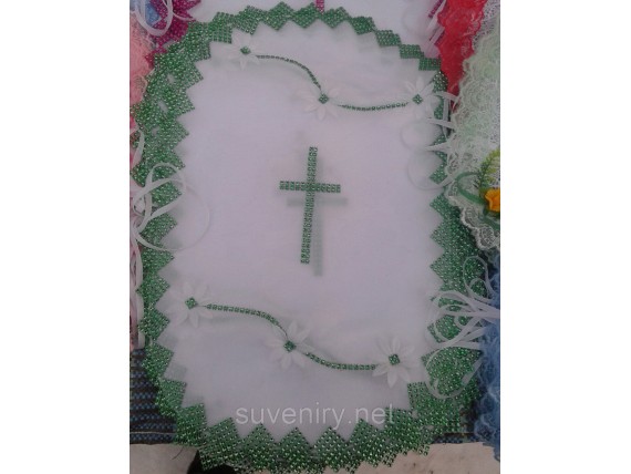 Пасхальная салфетка в камушки