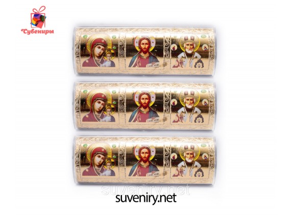 Иконка с ликами Святых в машину