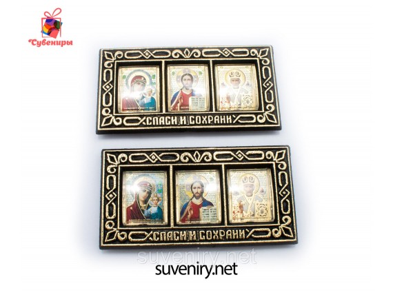 Автомобильная иконка-оберег с ликами Святых