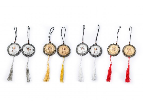 Красивые автомобильные подвески с православной иконкой разные цвета