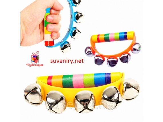 Детские музыкальные бубенцы погремушки