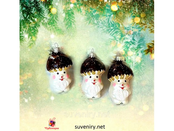 Новогодняя игрушка на елку новогодний грибочек