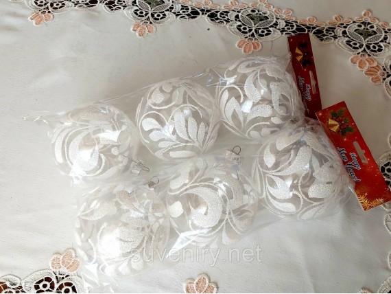 Новогодние шары на елку розпись 10см