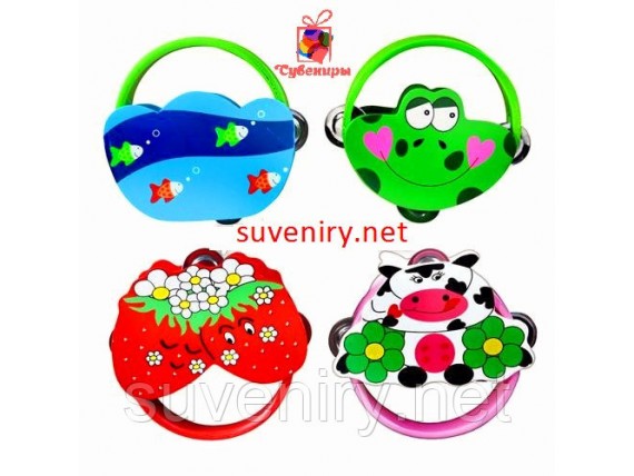 Детские деревянные бубны разные виды