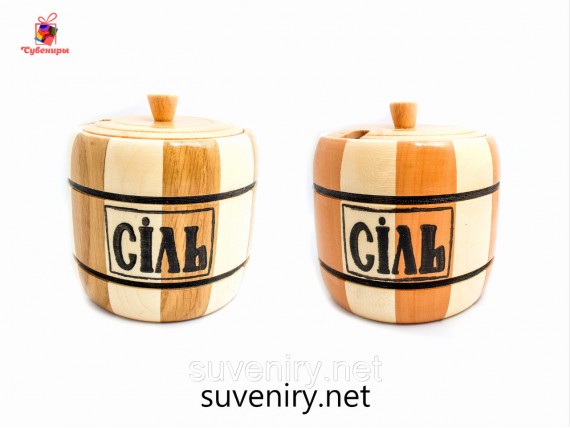 Деревянная баночка для соли хорошего качества