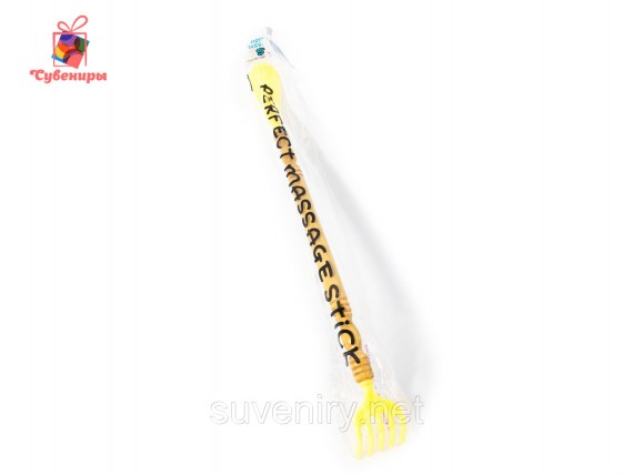 Деревянная чесалка для спины с лопаткой для обуви