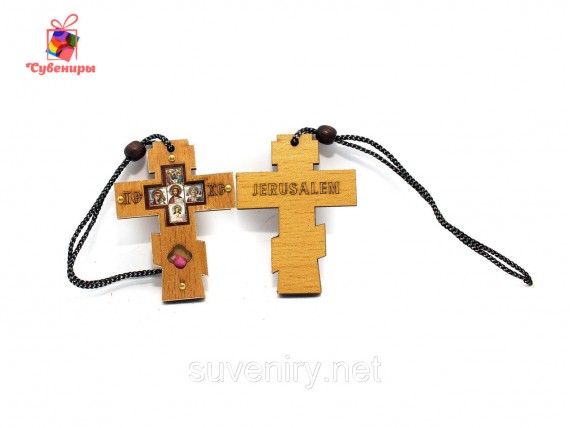 Красивая автомобильная подвеска крест с иконками