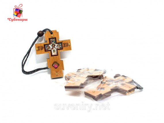 Красивая автомобильная подвеска крест с иконками