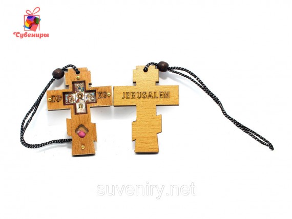 Красивая автомобильная подвеска крест с иконками