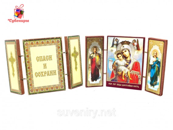 Деревянная икона с Ликами Святых