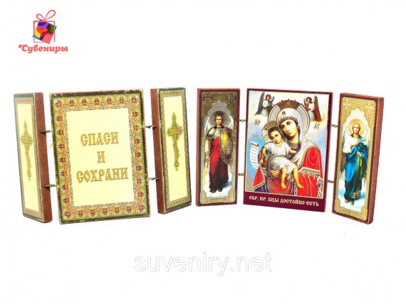 Деревянная икона с Ликами Святых