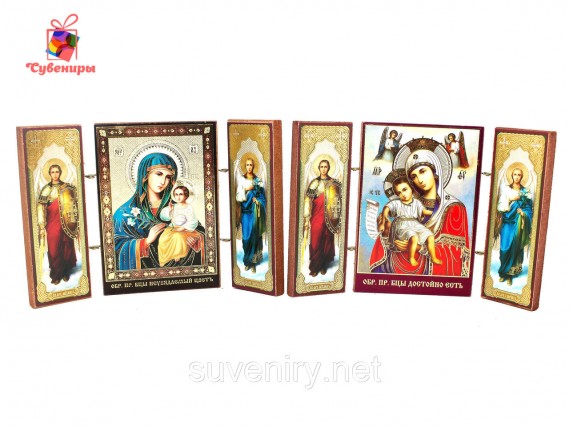 Деревянная икона с Ликами Святых