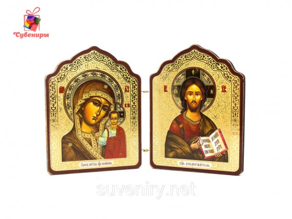 Деревянная икона с Ликами Святых большая