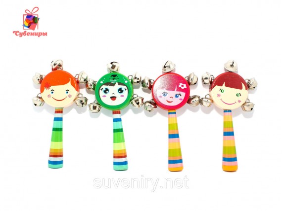 Детские деревянные бубенцы погремушки