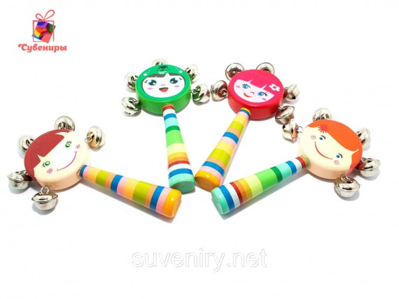 Детские деревянные бубенцы погремушки