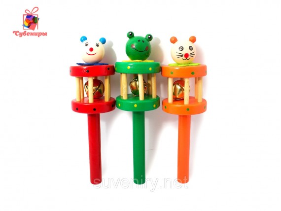 Детские деревянные бубенцы погремушки