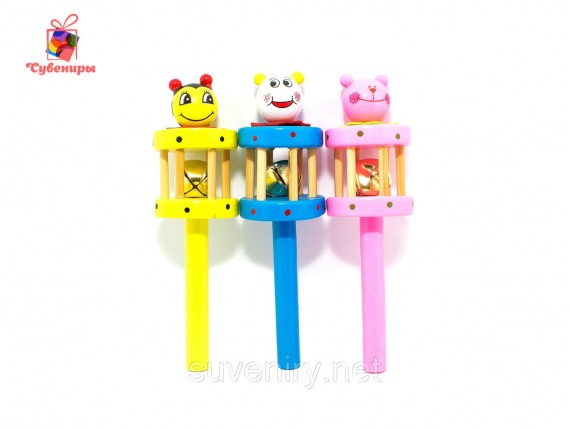 Детские деревянные бубенцы погремушки