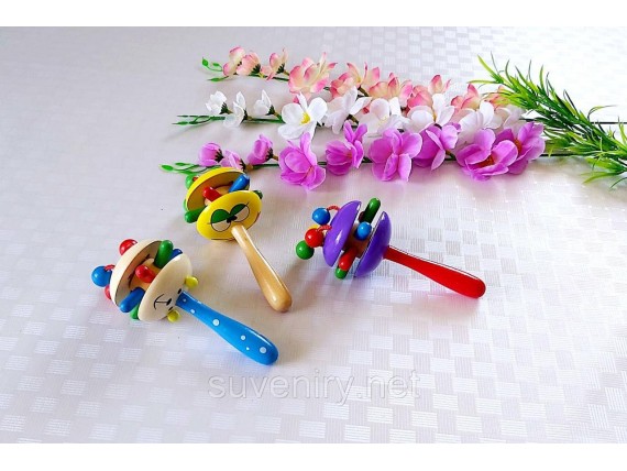 Детские деревянные бубенцы погремушки