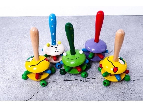 Детские деревянные бубенцы погремушки